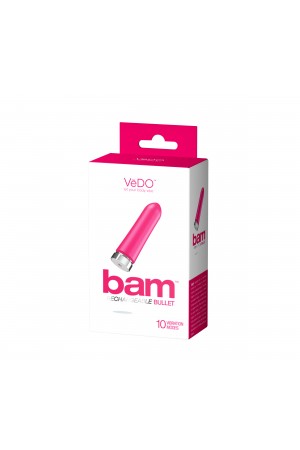 Bam Rechargeable Bullet - Hot in Bed Pink