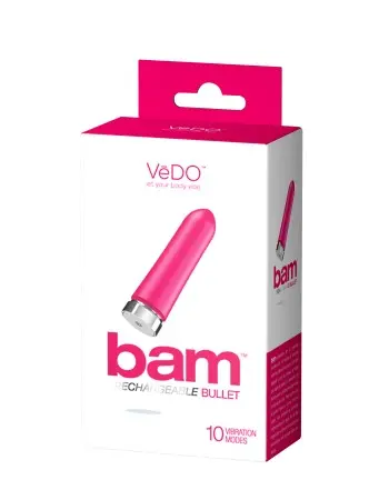 Bam Rechargeable Bullet - Hot in Bed Pink