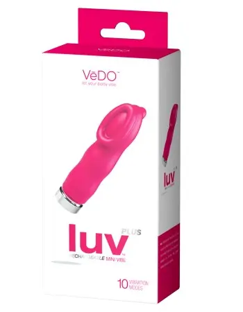 Luv Plus Rechargeable Mini Vibe - Hot in Bed Pink