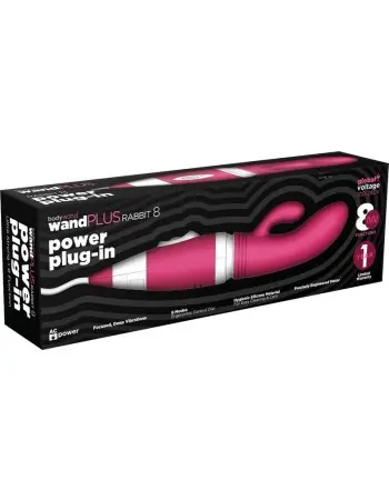 Bodywand Wand Plus  Rabbit 8 Power Plug-in Silicone Vibe - Pink