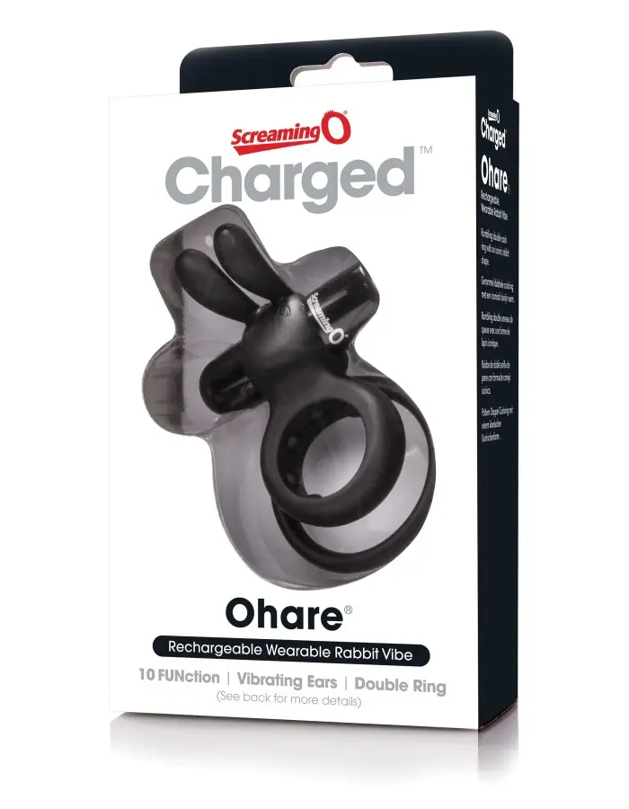 Charged Ohare Rechargeable Rabbit Vibe - Black