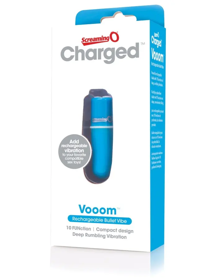 Charged Vooom Rechargeable Bullet Vibe - Blue