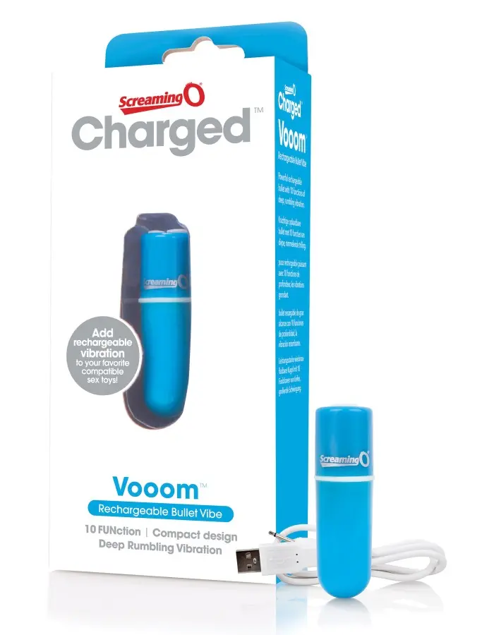 Charged Vooom Rechargeable Bullet Vibe - Blue