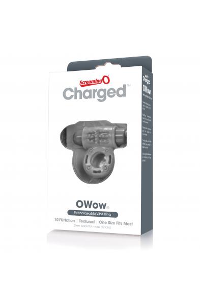 Charged Owow Rechargeable Vibe Ring - Grey