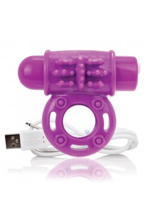 Charged Owow Rechargeable Vibe Ring - Purple - 6  Count Box