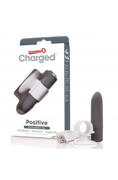 Charged Positive Rechargeable Vibe - Grey