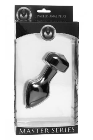 Master Series Spade Petite Jewel Aluminum Anal  Plug - Crystal