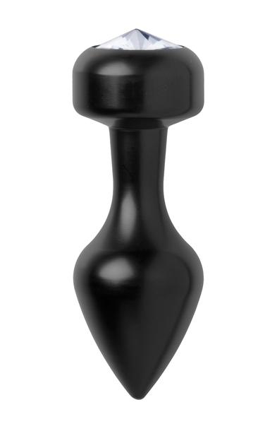 Master Series Spade Petite Jewel Aluminum Anal  Plug - Crystal