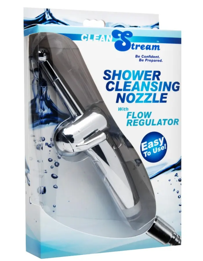 Shower Cleaning Nozzle with Flow Regulator