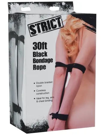 30 Ft Black Bondage Rope