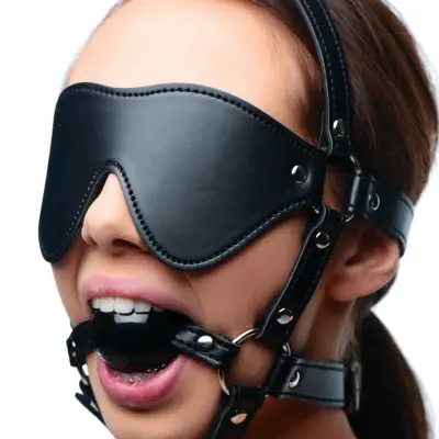Blindfold Harness + Ball Gag