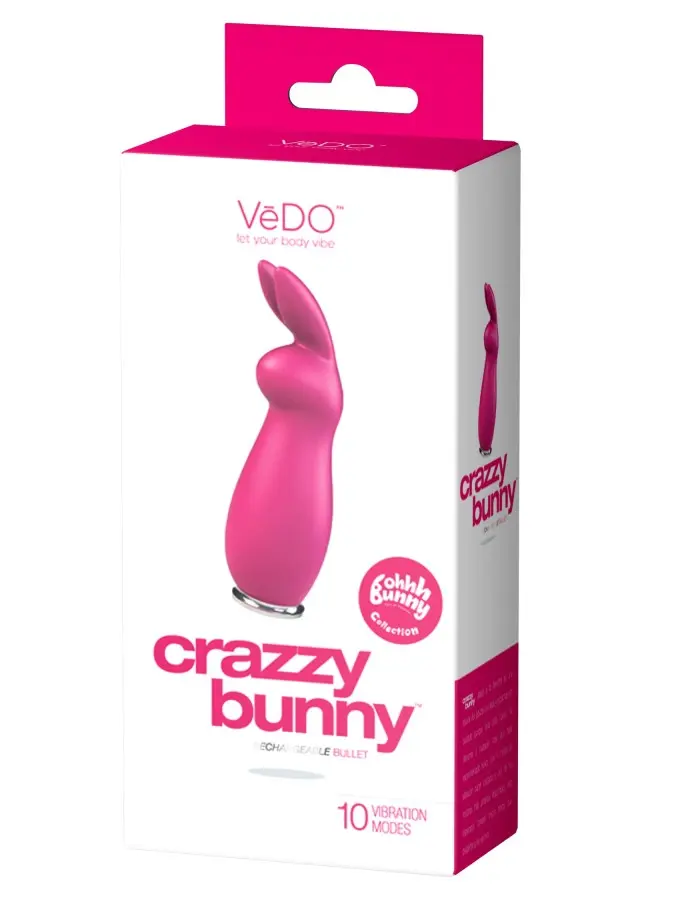 Crazzy Bunny Rechargeable Bullet - Pretty in Pink
