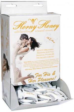 Horny Honey Stimulating Arousal Gel - 144 Piece Display - 2 Cc. Pillow Packs