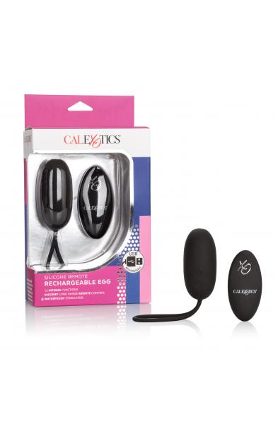 Silicone Remote Rechargeable Egg - Black