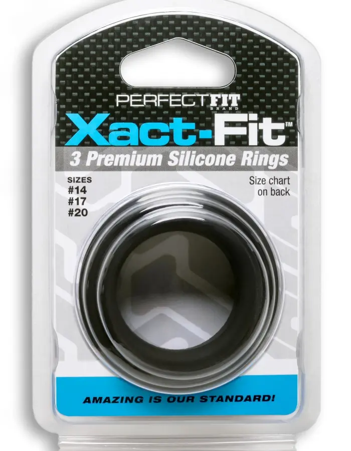 Xact- Fit 3 Premium Silicone Rings - #14, #17,   #20