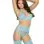 Bralette, Garter Belt & Panty - Queen Size 1x  - Blue
