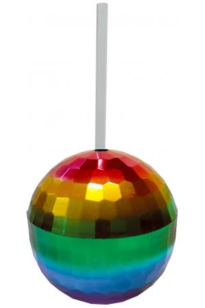 Rainbow Disco Ball Cup