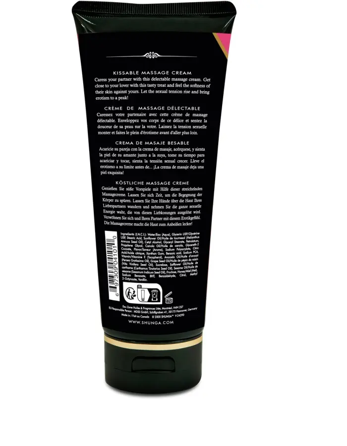Kissable Massage Cream - Raspberry Feeling - 7 Fl. Oz. / 200 ml