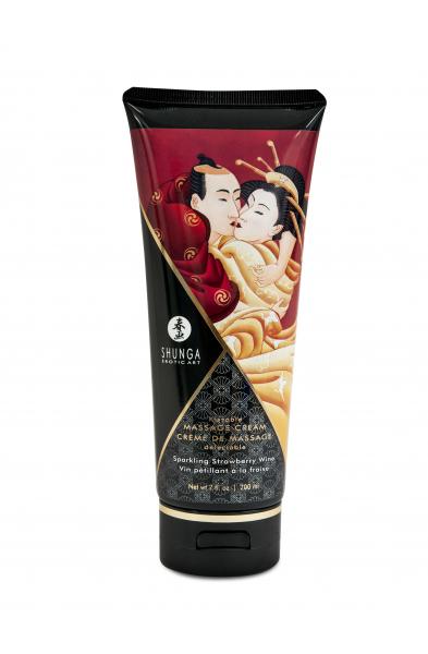 Kissable Massage Cream - Sparkling Strawberry  Wine - 7 Fl. Oz. / 200 ml