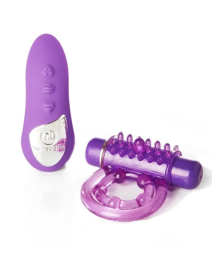 Sensuelle Remote Control 15 Function Rechargeable Bullet Ring - Purple
