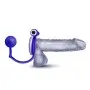 Performance Penetrator Anal Ball With Vibrating Cock Ring - Indigo