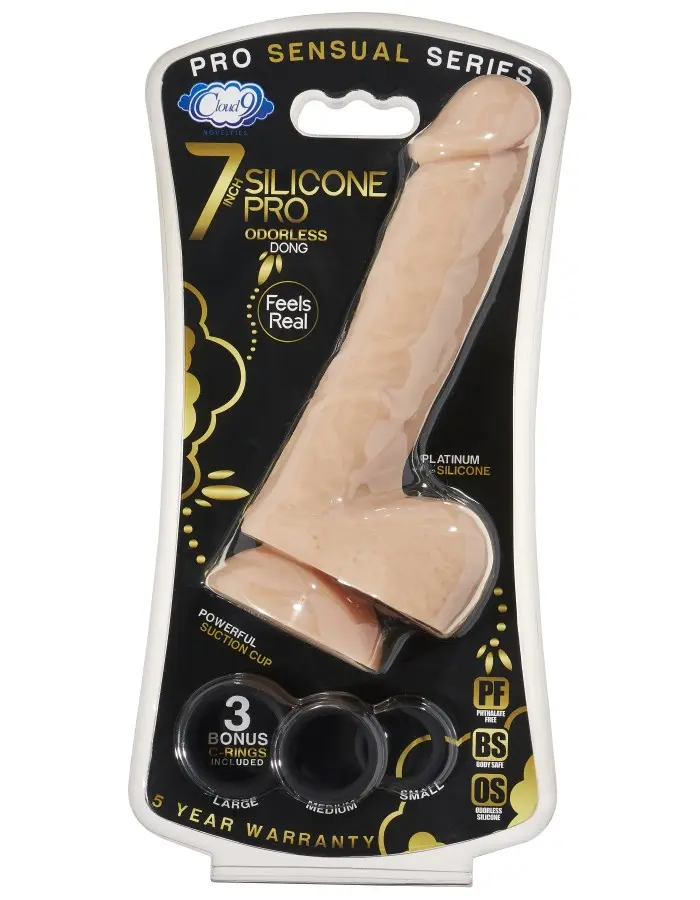 7 Inch Silicone Pro Odorless Dong - Flesh