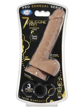 7 Inch Silicone Pro Odorless Dong - Tan