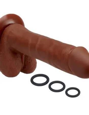 9 Inch Silicone Pro Odorless Dong - Brown