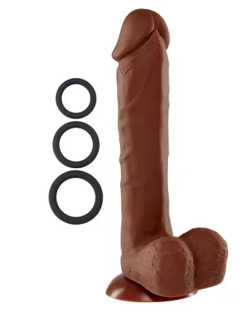 9 Inch Silicone Pro Odorless Dong - Brown