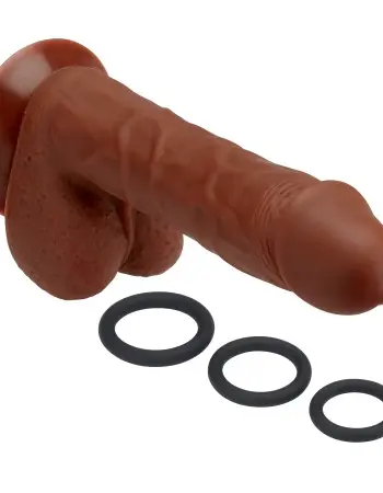 7 Inch Silicone Pro Odorless Dong - Brown