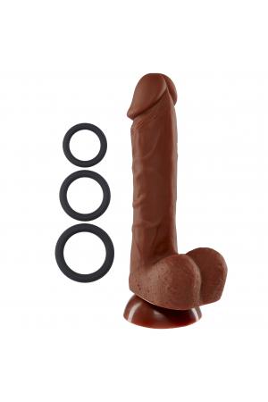 7 Inch Silicone Pro Odorless Dong - Brown