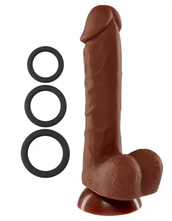 7 Inch Silicone Pro Odorless Dong - Brown