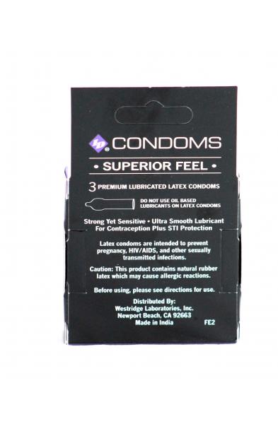 ID Condoms - Case of 72 - 3 Packs - Assorted Styles