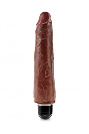 King Cock 9" Vibrating Stiffy Brown