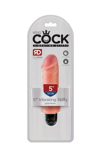 King Cock 5 Inch Vibrating Stiffy Flesh