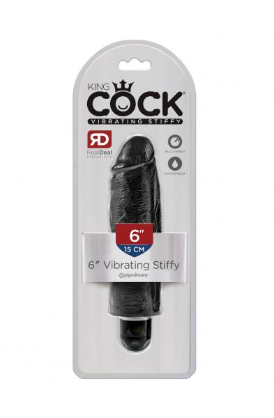 King Cock 6" Vibrating Stiffy - Black