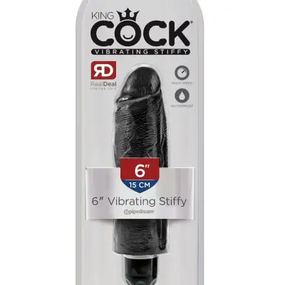 King Cock 6" Vibrating Stiffy - Black