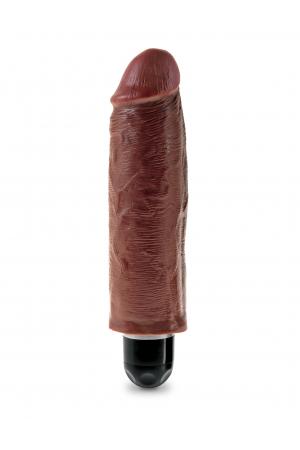 King Cock 6" Vibrating Stiffy - Brown