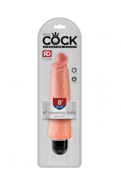 King Cock 8 Inch Vibrating Stiffy Flesh