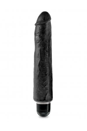 King Cock 10" Vibrating Stiffy Black