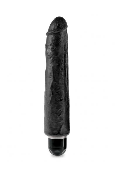 King Cock 10" Vibrating Stiffy Black