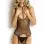 Holy Plunge Harness Garter Dress - One Size  - Black