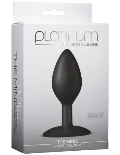 Platinum Premium Silicone - the Mini's - Spade Medium - Black