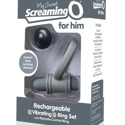 My Secret  Bullet and Ring for Him - Grey
