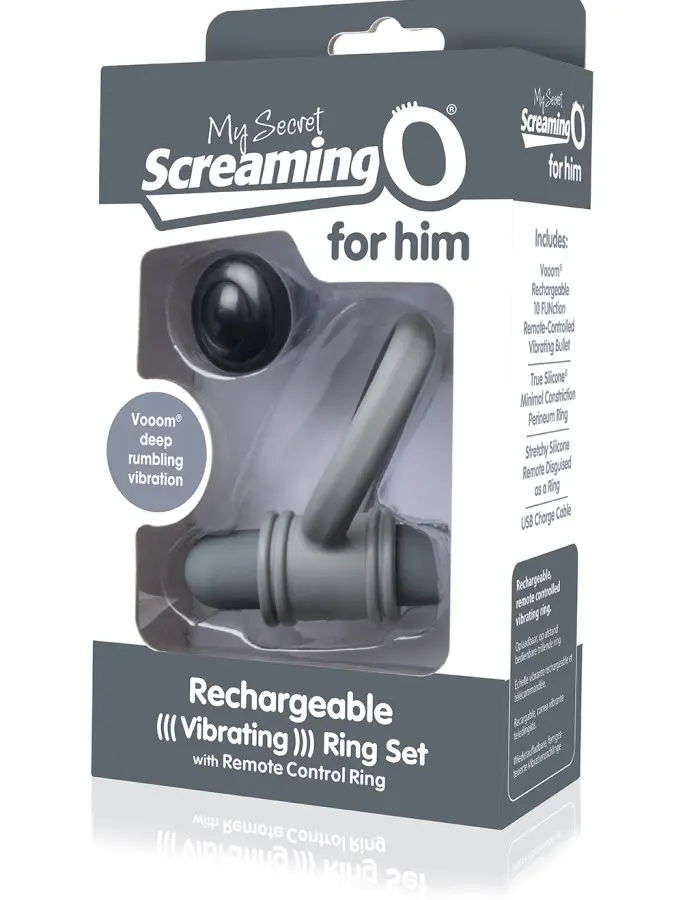 My Secret  Bullet and Ring for Him - Grey