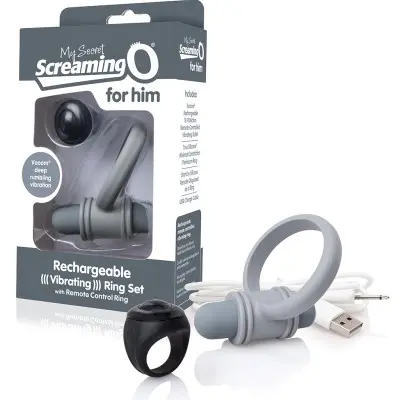 My Secret  Bullet and Ring for Him - Grey