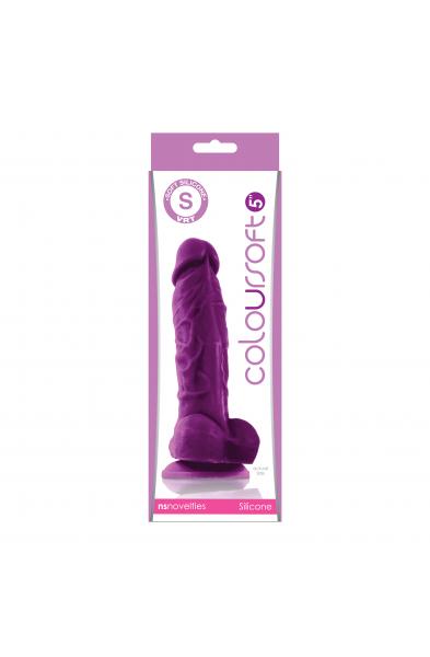 Coloursoft 5 Inch Soft Dildo - Purple