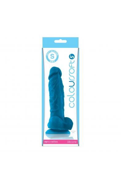 Coloursoft 5 Inch Soft Dildo - Blue