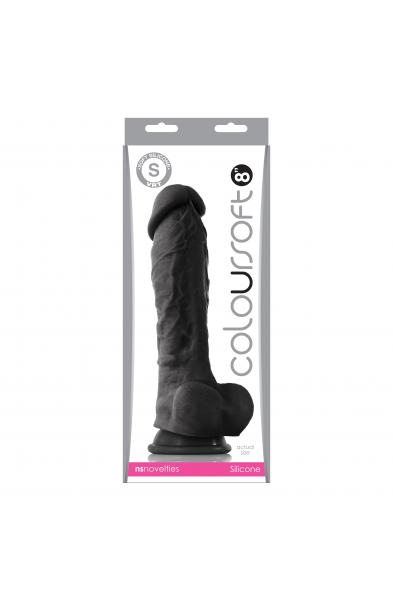 Coloursoft 8" Soft Dildo - Black