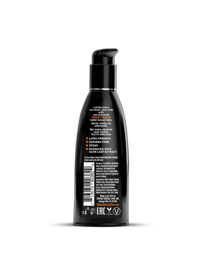 Aqua Sweet Peach Flavored Water Based Intimate Lubricant - 2 Fl. Oz.